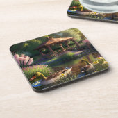 Eenden in de vijver bier onderzetter (Linkerzijde)