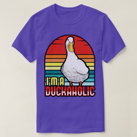 Eenden in een duckaholic t-shirt (Design voorkant)