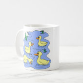 Eenden in een Mok van de Rij (Voorkant links)