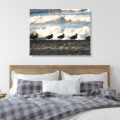 Eenden in een rij canvas afdruk (Insitu (Slaapkamer))