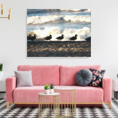 Eenden in een rij canvas afdruk (Insitu (Woonkamer))