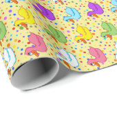 Eenden in een rij inpakpapier (Rol Hoek)