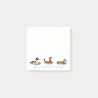 Eenden in een rij sticky notepad post-it® notes