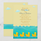 Eenden in een Row Baby shower Uitnodiging (Voorkant / Achterkant)