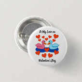 Eenden in Love Button (Voorkant /achterkant)