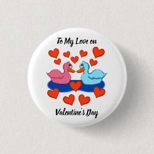 Eenden in Love Button