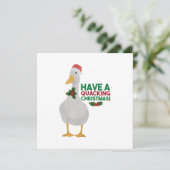 Eenden Kerst Puns: Prettig kerstfeest Kaart (Staand voorkant)