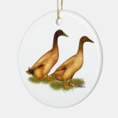 Eenden: Khaki Campbell Keramisch Ornament (Links)