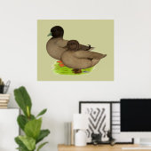 Eenden: Khaki roept Poster (Thuiskantoor)