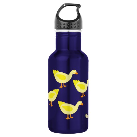 Eenden Kinder waterfles met naam Waterfles (Voorkant)