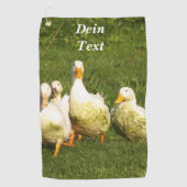 eenden, levend, wei, dier, boerderij, landleven, g golfhanddoek (Voorkant)