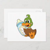 Eenden met melkfles briefkaart (Voorkant / Achterkant)