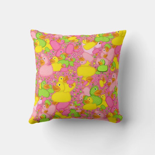 Eenden-n-Stippen-stijl-2-Drk roze-q SIERKUSSEN (Achterkant)