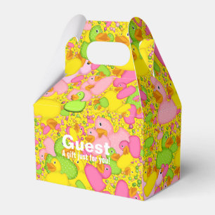 Eenden-n-Stippen-stijl-2-Gele-GABLE FAVOR BOX Bedankdoosjes