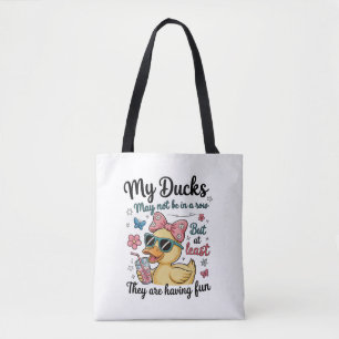 Eenden Niet Op Een Rij Grappig Schattig Trendy Sar Draagtas