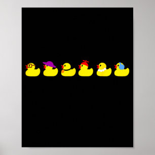 Eenden op een rij Grappige woordspeling Vader grap Poster
