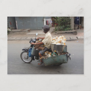 Eenden op motorfiets-Vietnam Briefkaart