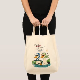 Eenden Roadtrip Geniet van Kleine Dingen Schattige Tote Bag