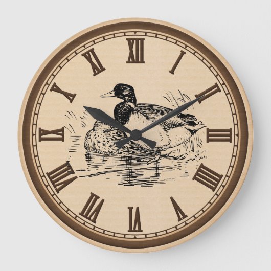 eenden roman nummer klokdecor grote klok (Voorkant)