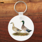 Eenden: Silver Welsh Harlequin Sleutelhanger (Voorkant)