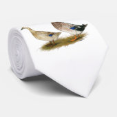 Eenden:  Silver Welsh Harlequin Stropdas (Opgerold)