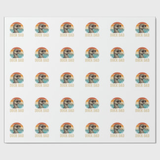 Eenden Vader Vintage Gravure Retro Zonsondergang T Cadeaupapier