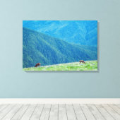 Eenden van de bergen canvas afdruk (Insitu (Houten vloer))