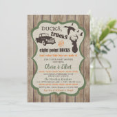 Eenden, vrachtwagens en Eight Point Bucks Deer Bab Kaart (Staand voorkant)