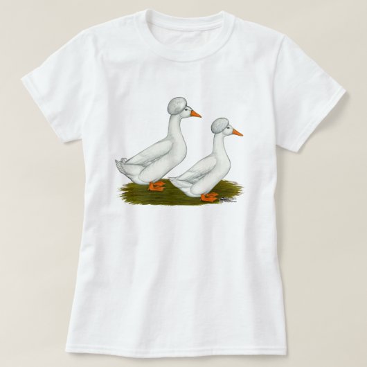 Eenden:  White Crested T-shirt (Design voorkant)