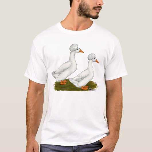 Eenden:  White Crested T-shirt (Voorkant)
