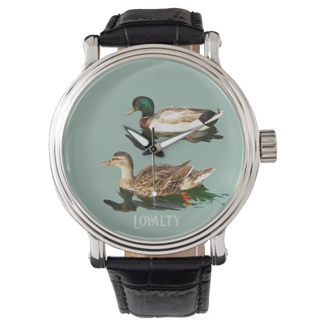 Eenden wilde eenden horloge (Voorkant)