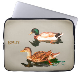 Eenden, wilde eenden. loyaliteit laptop sleeve
