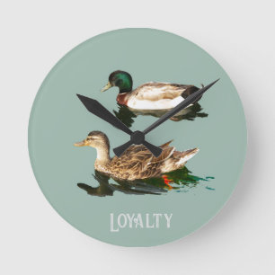 Eenden wilde eenden ronde klok