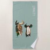 Eenden wilde eenden strandlaken (Voorkant)