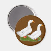 Eenden: Witte pekins Magneet (Voorkant / Achterkant)