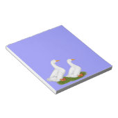 Eenden: Witte pekins Notitieblok (Schuin)