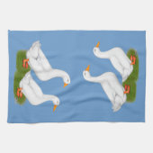 Eenden: Witte pekins Theedoek (Horizontaal)