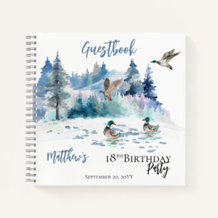 Eenden Woodland Forest 18th Birthday Guestbook Notitieboek