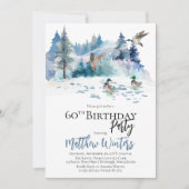 Eenden Woodland Forest Natuur 60th Birthday Party Kaart (Voorkant)