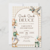  eendeneend Deuce Balloon 2e verjaardag Kaart (Voorkant)