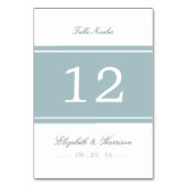 EendenEi Blauw Moderne Trouwtafel Nr. Kaart (Voorkant)