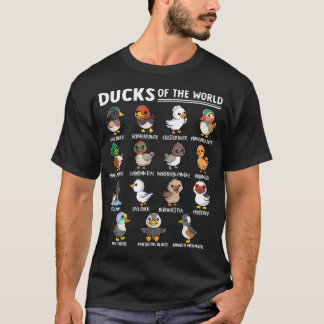 Eendensoorten Mooie Gans Dier Educatieve Eenden T-shirt
