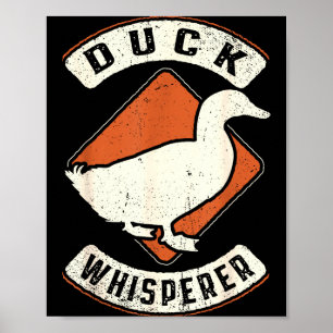 Eendfluisteraar Vintage Clic Retro Dierenliefde Poster