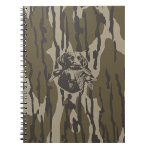 Eendjagers met hondenbos camouflage notitieboek