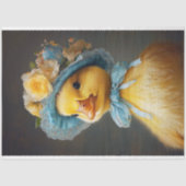  eendje in Bloemen Bonnet Decoupage Tissuepapier (Voorkant)