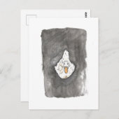 eendje op de weg briefkaart (Voorkant / Achterkant)