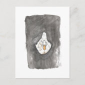 eendje op de weg briefkaart (Voorkant)