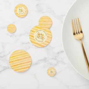 Eendjes Tweeling Eerste Verjaardagsfeestje Confetti