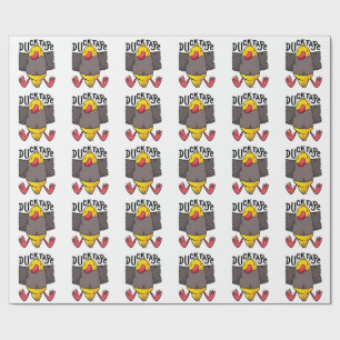 Eendtape Grappige Kawaii Eend in Tape Gewikkeld Cadeaupapier