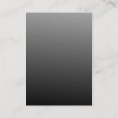 Eenduidig grijs zwart gewoon monogram visitekaartje (Achterkant)